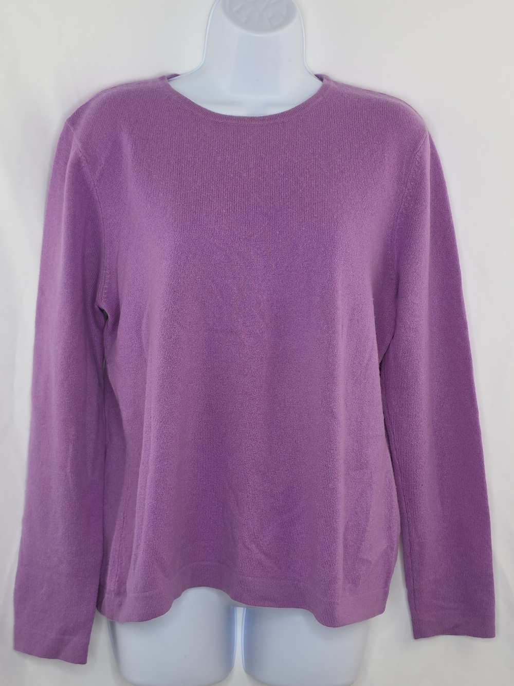Vtg. Marshall Fields L Cashmere Sweater Purple 1901-
